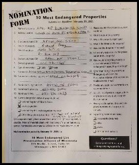 Nomination form, “Blacksmith Shops, Afton”