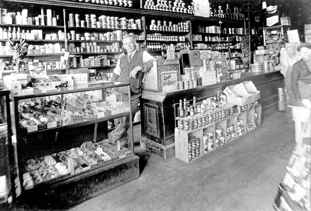 Henry Olsen store interior, 1920