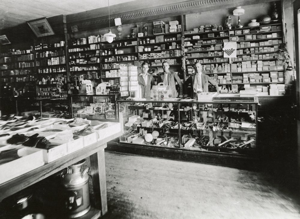 Strand store inside, ca. 1925